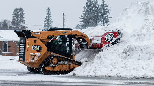 Latest Snow Pushers for Skid Steers and CTLs Help Contractors Clear Parking Lots Faster